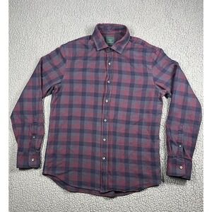 Kent and Curwen Shirt Mens Medium Plaid Button Up Soft Flannel Long Sleeve